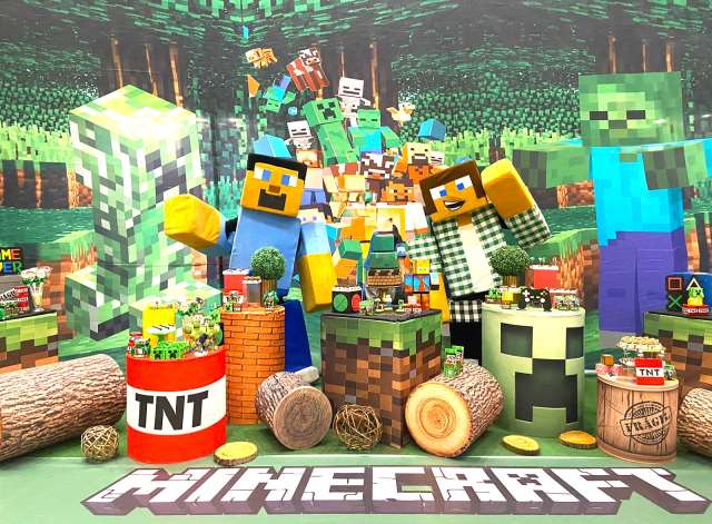 Minecraft personagens vivos cover Festa animação