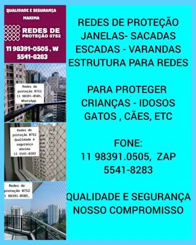 Redes de Proteção na Rua Itapaiuna, Villaggio Panamby, (11) 98391-0505