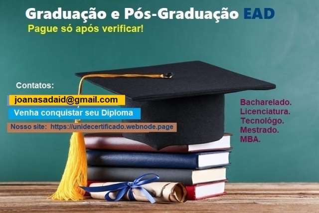 Curso Superior 100% EaD - Pague só após verificar